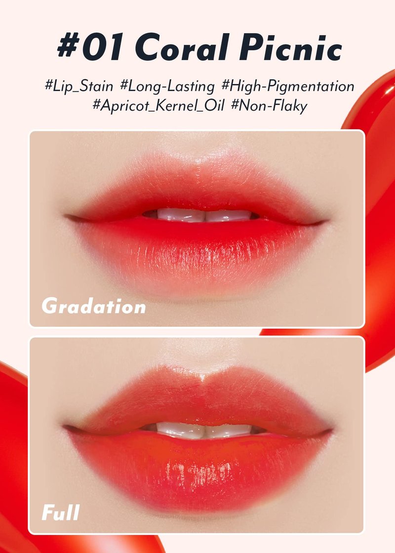 I'M MEME Color Key Ring Water Gel Lip Tint - 05 Berry Compote | Long Lasting Lip Gloss, Hydrating Glossy Finish, Kbeauty, Cute Korean Makeup, Compact, Portable Keychain, Travel-Friendly, Gift, 0.09 Oz