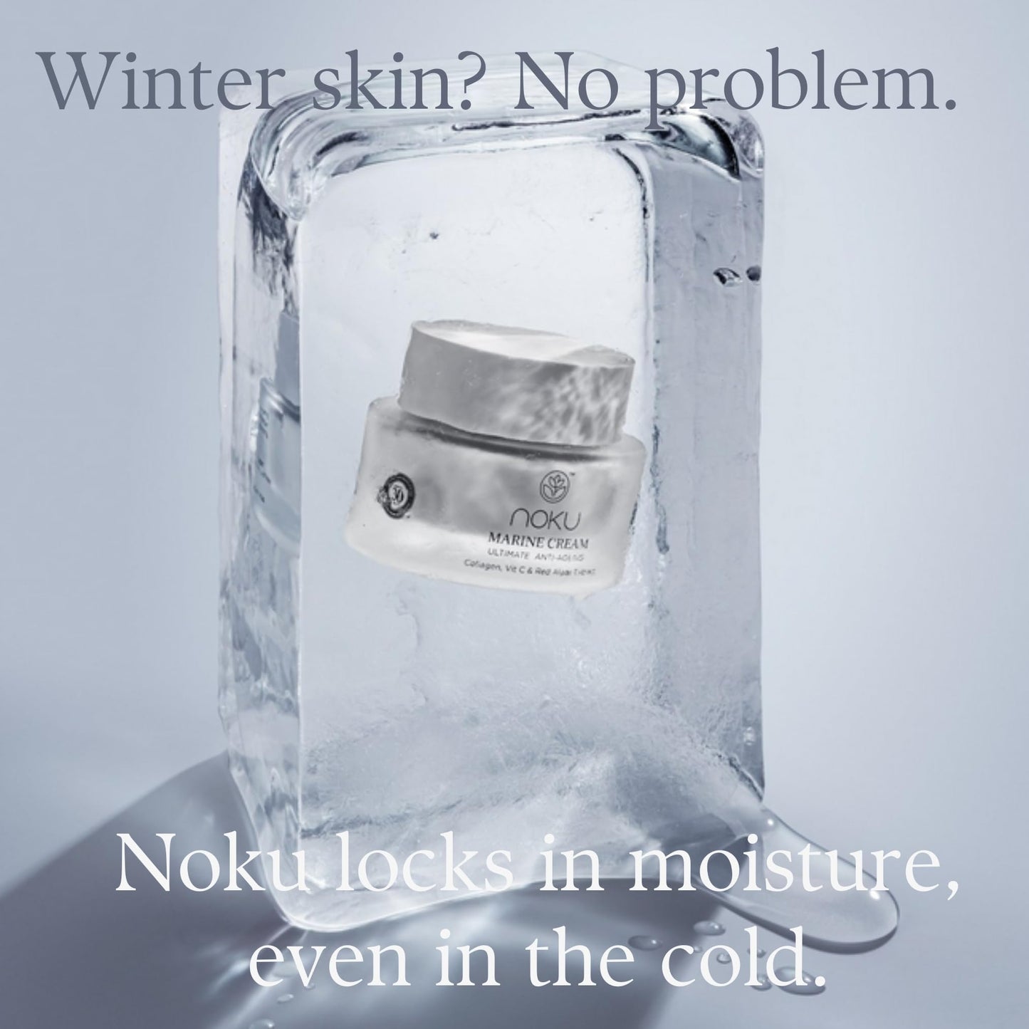 Noku Marine Cream – EWG VERIFIED UltraHydrating Anti-Aging Moisturizer for Men & Women with Red Algae, Vegan Collagen & Argireline Peptides | 50 ml | Vegan, Cruelty-Free, Award-Winning Formula