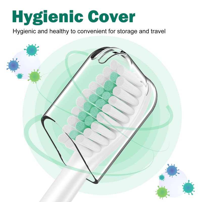 Replacement Toothbrush Heads for Philips Sonicare E-Series/Essence/Xtreme/Elite and Other Screw-on Models, 6 Pack, Medium Soft Dupont Bristles