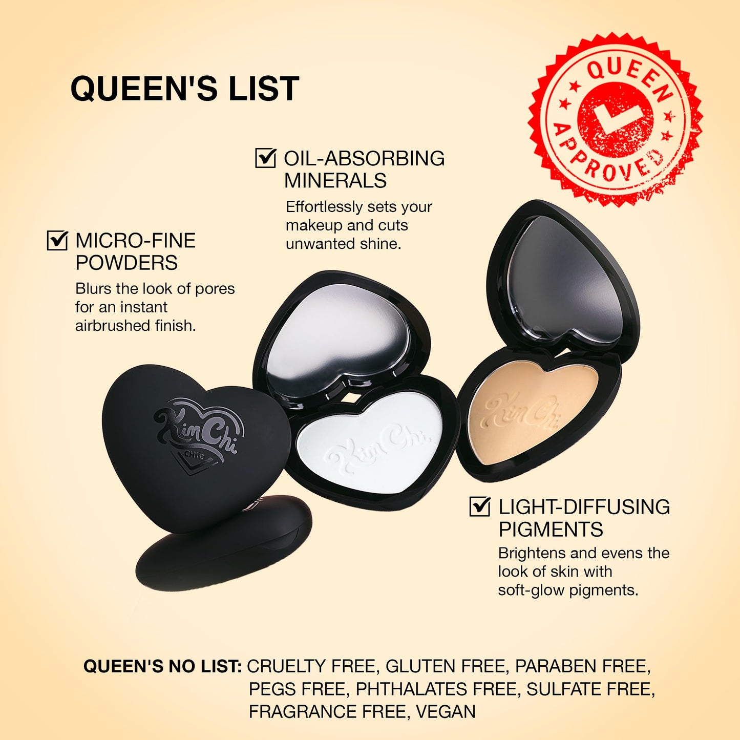 KimChiChic Beauty Almost Catfished Micro Pressed Powder - Brightening Under Eye Setting Powder, Reduces Dark Circles, No Flashback, That White Powder
