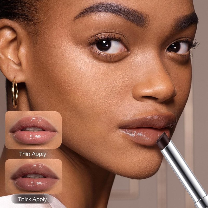 Sheer Tinted Lip Balm - Hydrating Black Cherry Tint for All Skin Tones | Moisturizing Formula, Ultra-Glossy Finish