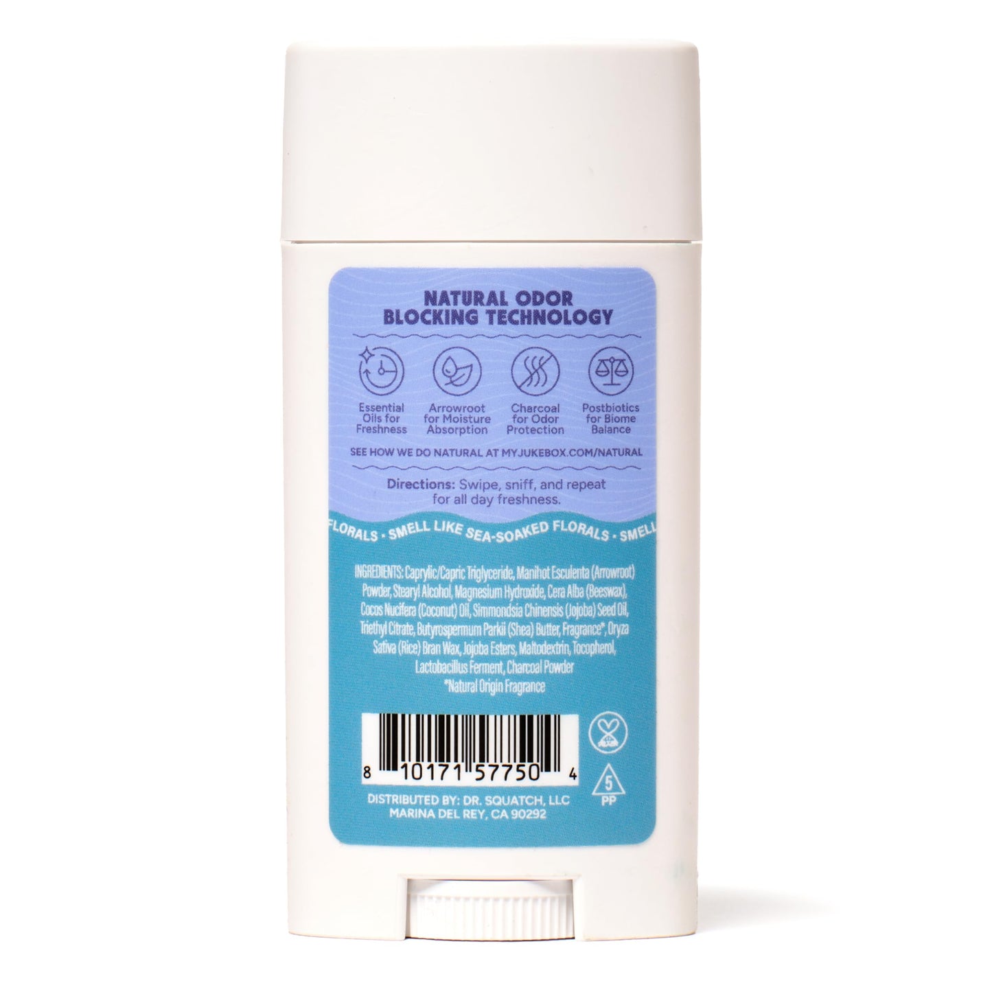 JUKEBOX Natural Deodorant for Women–Sky Blue Malibu Scent– Aluminum-Free, No Baking Soda, No Harsh Chemicals, Odor Blocking Technology, Neroli, Orange, Sea Salt-a Dr. Squatch Brand-2.65oz, 2 Pack
