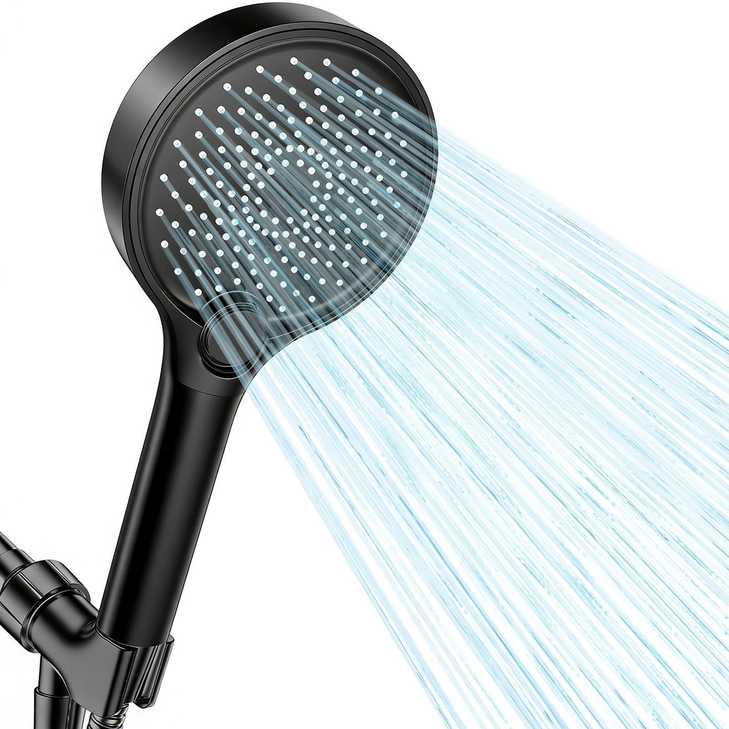 Filtered Shower Head with Handheld, High Pressure Shower Head with Filters, 3 Modes Water Softener Shower Head with Detachable Filters, Reduce Dryness on Skin and Hair, Matte Black