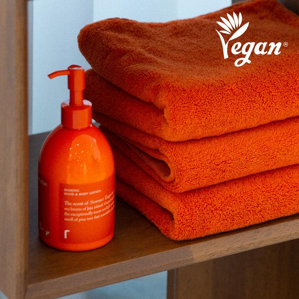 RATAPLAN Dahong Hand & Body Lotion - Vegan, Gentle and Soft Moisturizer, Tangerine of Jeju Island, Korean Skincare, 10.14 fl.oz 300ml