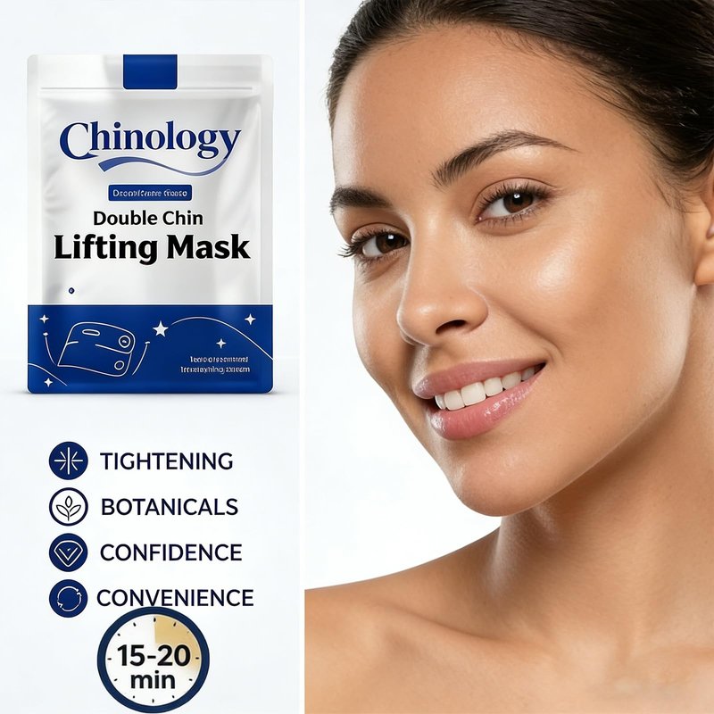Chinology Double Chin Lifting Mask, 2026 New Reusable Upgraded Double Chin Reducer, Helps Create A Three-Dimensional Jawline, Sleep Mask for Face and Neck Upgraded Deep Collagen Firming Mask (5 Pcs)