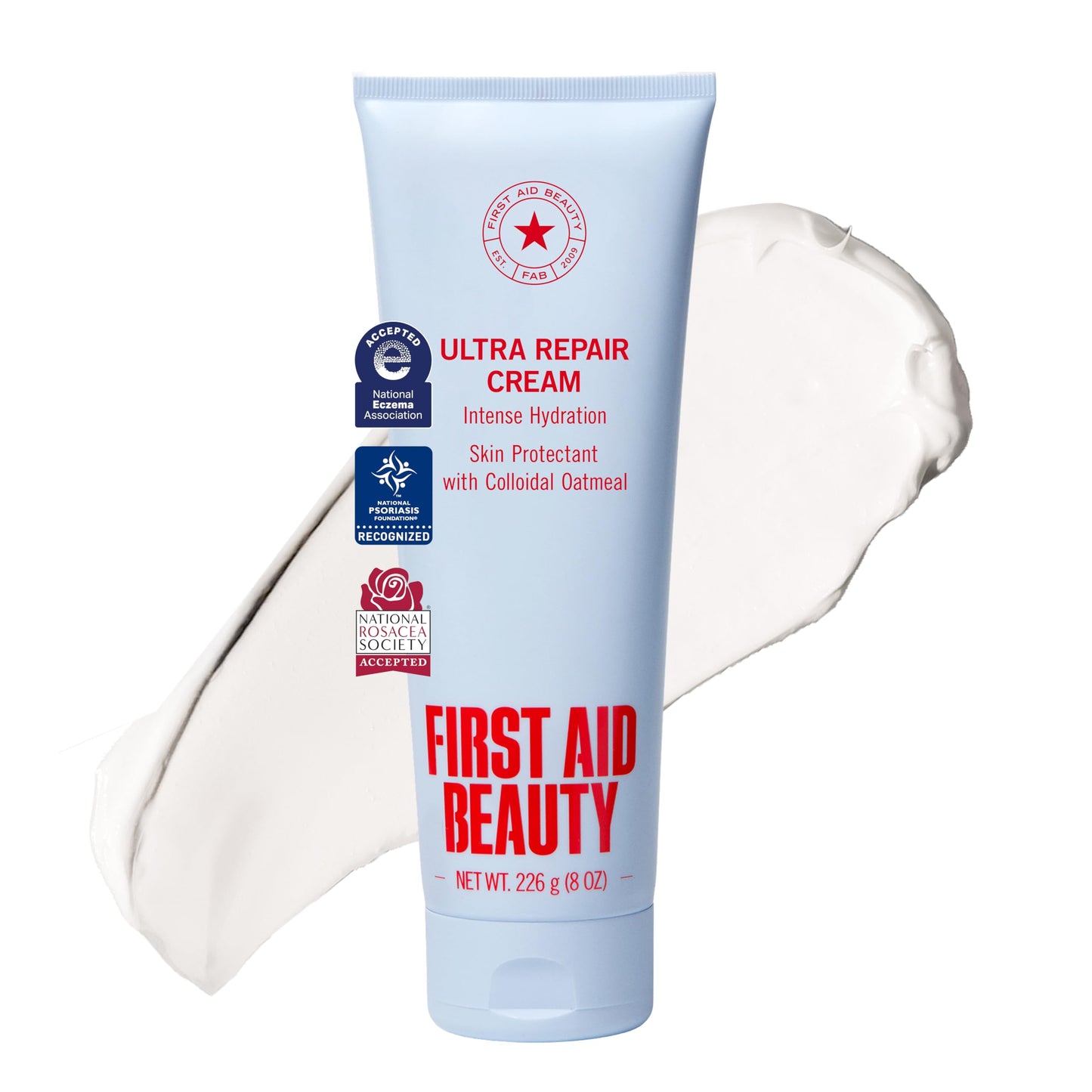 First Aid Beauty - Ultra Repair Cream - Intense Hydration Face & Body Moisturizer - Whipped Colloidal Oatmeal Clinically Proven to Strengthen Skin Barrier in 7 Days - Helps Relieve Eczema, 8 oz