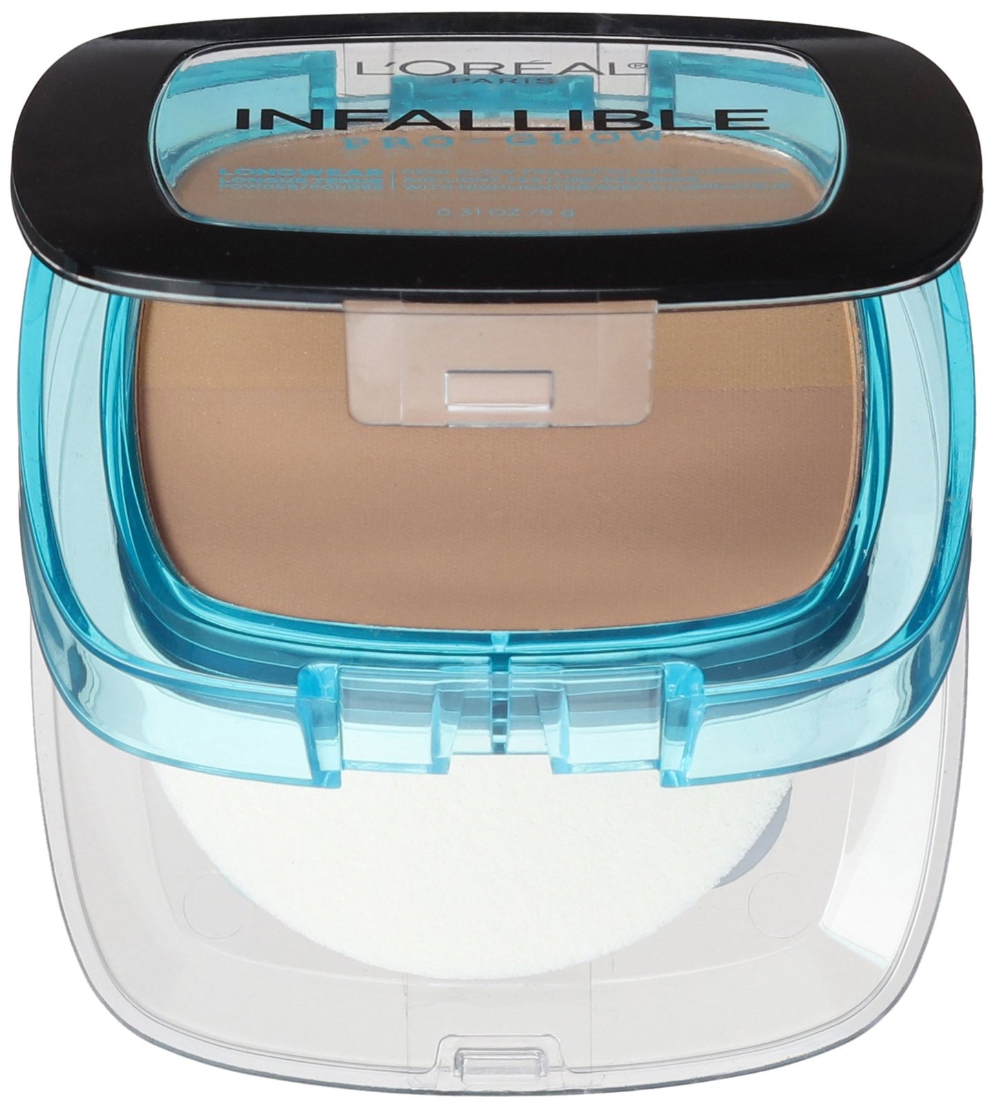 L'Oréal Paris Infallible Pro Glow Pressed Powder, Natural Beige, 0.31 oz.