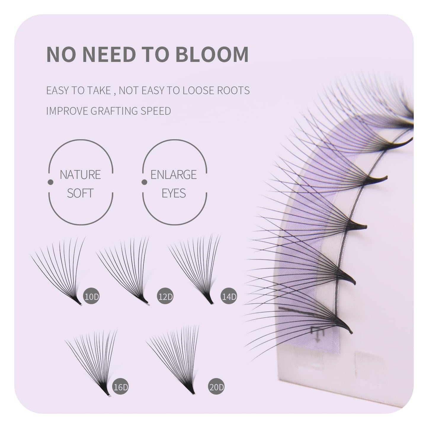ANNAFRIS Premade Fans Eyelash Extensions 20D Thickness 0.05 D Curl 8-15mm Mix Short Stem Pointy Base Premade Volume Lash Extensions C D Curl(20D-D-0.05,8-15mm Mix)