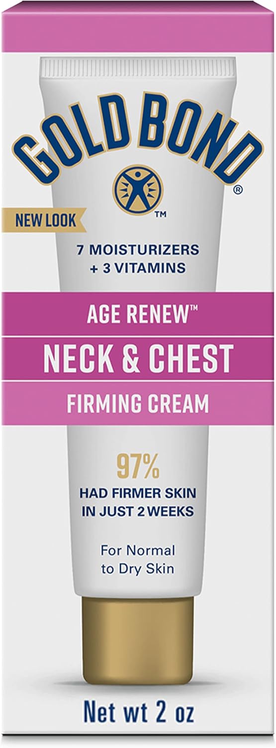 Gold Bond Age Renew Neck & Chest Firming Cream - 2 oz. | Clinically Tested Skin Firming & Dark Spot Minimizer