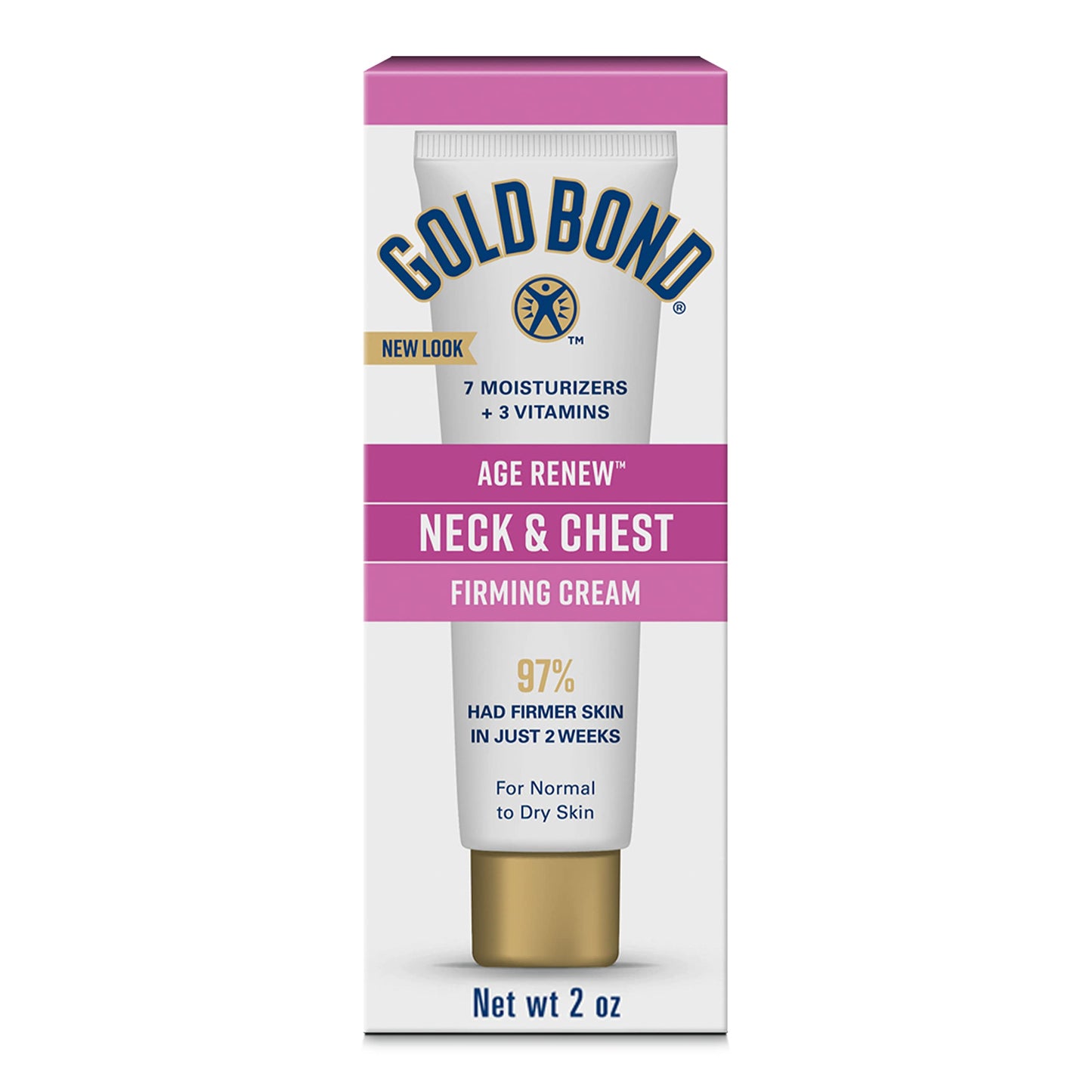 Gold Bond Age Renew Neck & Chest Firming Cream, 2 oz., Clinically Tested Skin Firming Cream & Age Renew Crepe Corrector Body Lotion, Replenishing & Smoothing Formula, 14 oz.