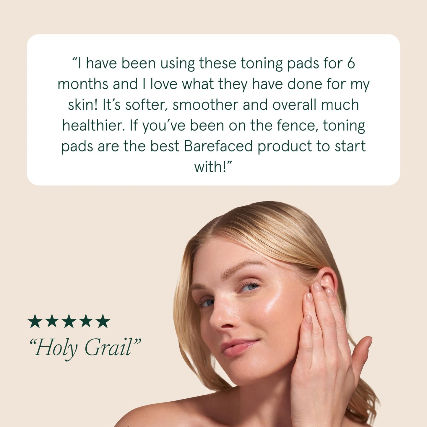 Barefaced Toning Pads (60 count) - Exfoliating Face Pads with 2% Glycolic Acid & Salicylic Acid - Brightens & Cleanses Skin, Clears Pores, Reduces Fine Lines & Wrinkles