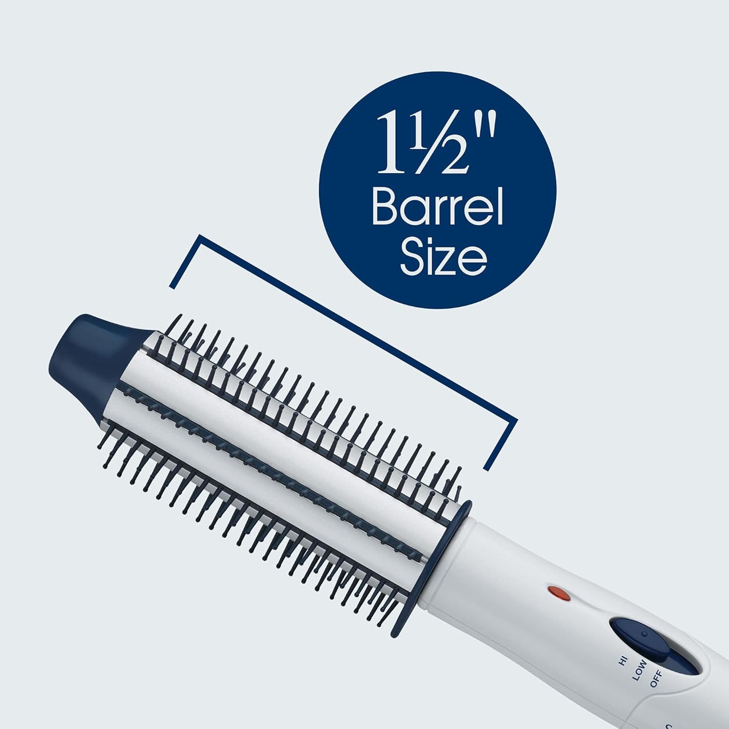 Hair Styling Brush Iron - Create Smooth 2nd Day Styles | 1.5-Inch Ceramic Barrel