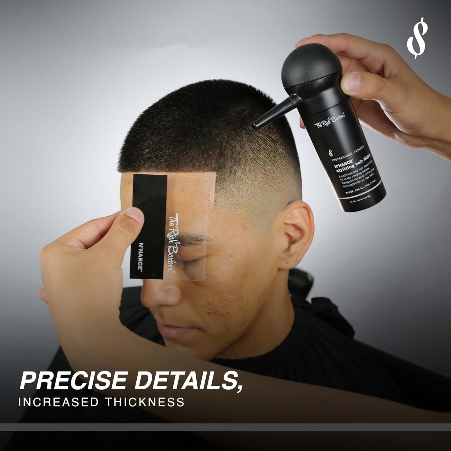 N'Hance Pro Barber Kit - 3-in-1 Hair & Beard Styling Set | Keratin-Infused Fibers, Applicator Pump, Hairline Enhancer