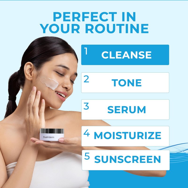 NEUTRIDERM Cleansing Balm – Hydrating Makeup Remover Balm & Oil Based Cleanser with Vitamin E & Ceramides for Soft, Radiant Skin | All Skin Types (80g/2.8oz)
