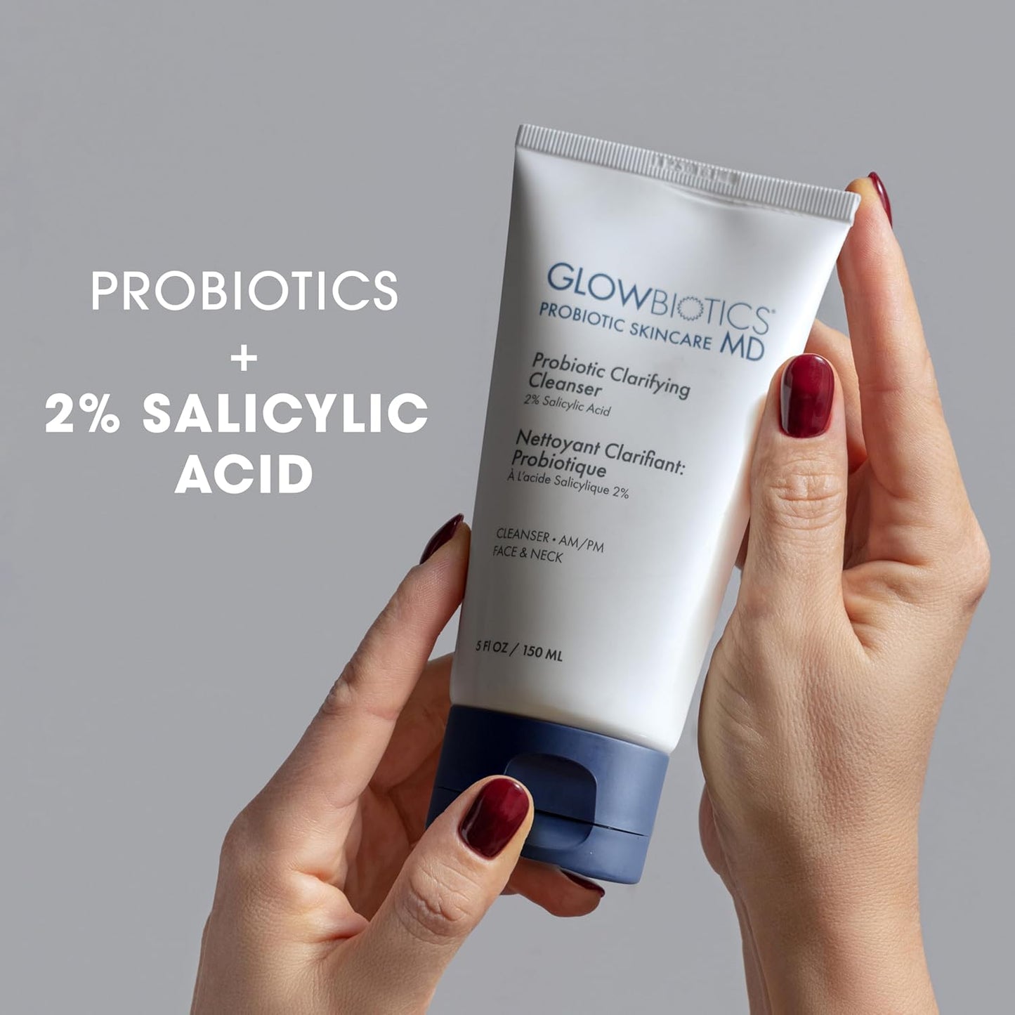 Probiotic Clarifying Cleanser with 2% Salicylic Acid & Peptides - Gentle Foaming Face Wash | 5 oz