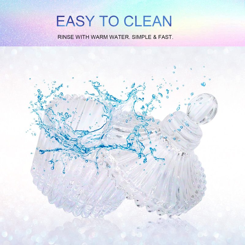 Dappen Dish for Acrylic Nails, Large Monomer Dish with Lid for Monomer Acrylic Nail Liquid, Clear Glass Cup for Acrylic Powder, Gel Polish, Acrylic Nail Brush Cleaner Holder, Nail Tech Must Haves. 3oz