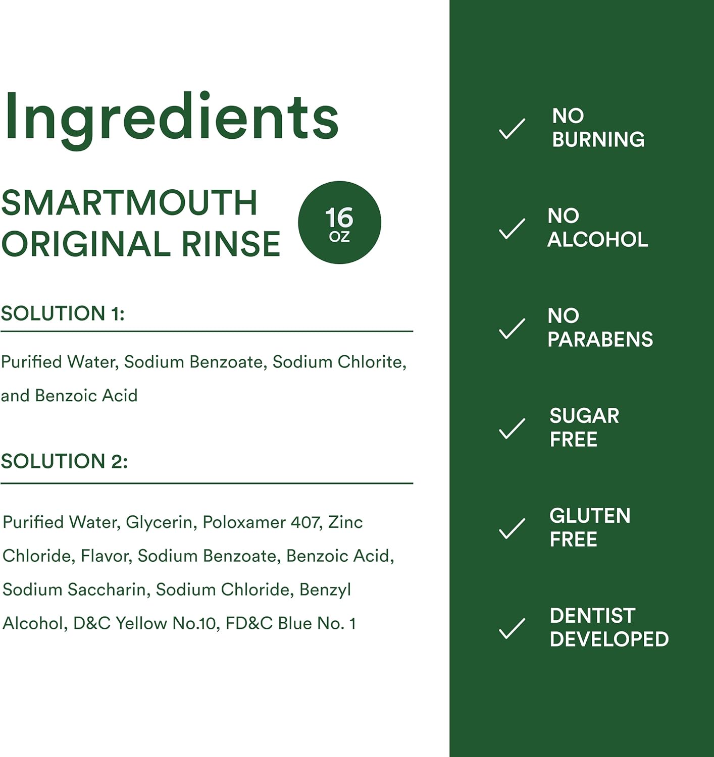 SmartMouth Original Mouthwash - Activated Formula for Bad Breath Support | Mint Flavor (Pack of 2)