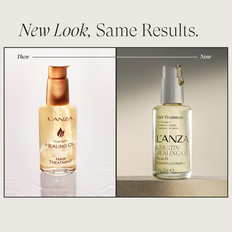 L'ANZA Keratin Healing Oil Hair Treatment Repairs Dry, Damaged Hair, Split Ends, Smooths Flyaways, Adds Silky Shine, Color Safe Anti Frizz, Heat & UV Protection Anti-Humidity, Sulfate Free (3.4 Fl Oz)