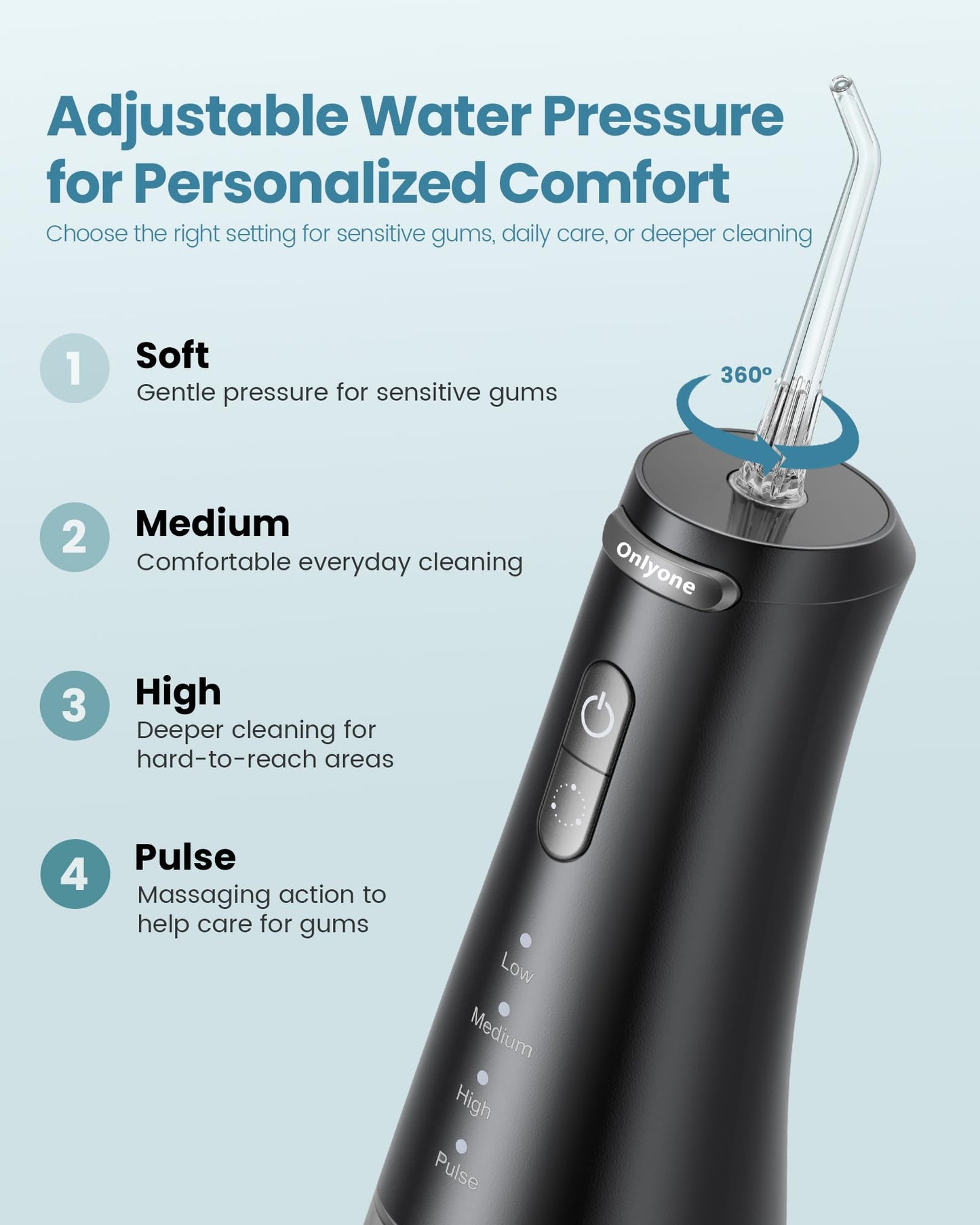 Onlyone Water Dental Flosser,Portable Oral Irrigator
