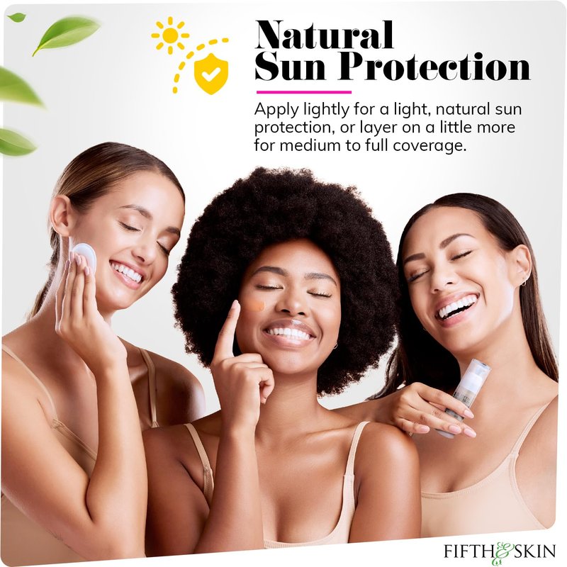 Fifth & Skin: Better’n Ur Skin Liquid Foundation (MEDIUM TAN) - Natural, Organic, Vegan, Cruelty-Free - Gluten-Free Beauty with Buildable Coverage and Palm-Free Luxury - 1 oz