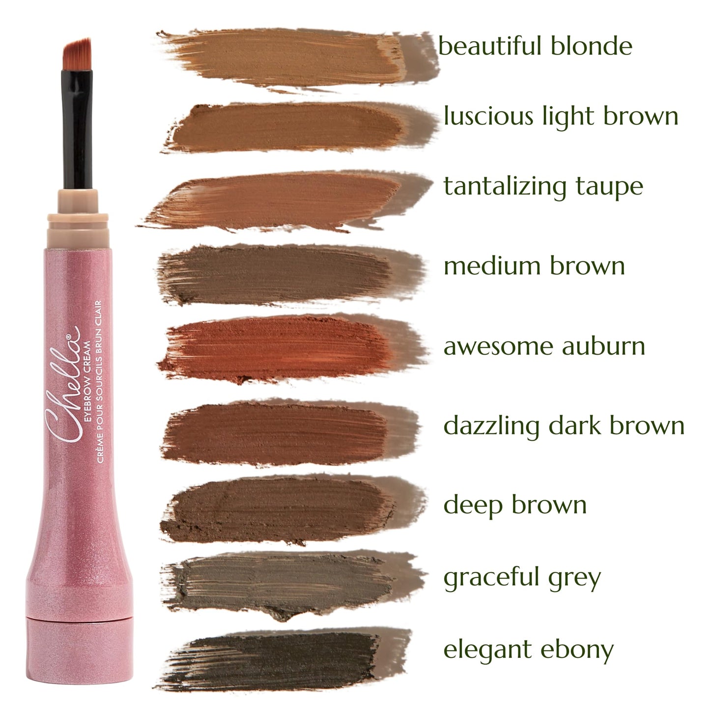 Chella Eyebrow Cream, Tantalizing Taupe - Vegan, Cruelty Free, Paraben Free, Gluten Free Eyebrow Pomade Makeup - Long Wearing, Velvet Consistency, Water Proof