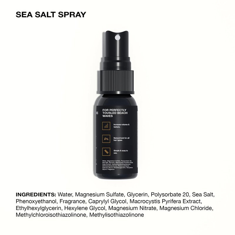 CRVFT Sea Salt Spray 1oz | Light Hold/Natural Finish | Add Volume & Texture | Ideal for All Hair Types & Lengths | Men's Texturizing Surf Spray | Made in the USA | Paraben & Sulfate Free [Scented]