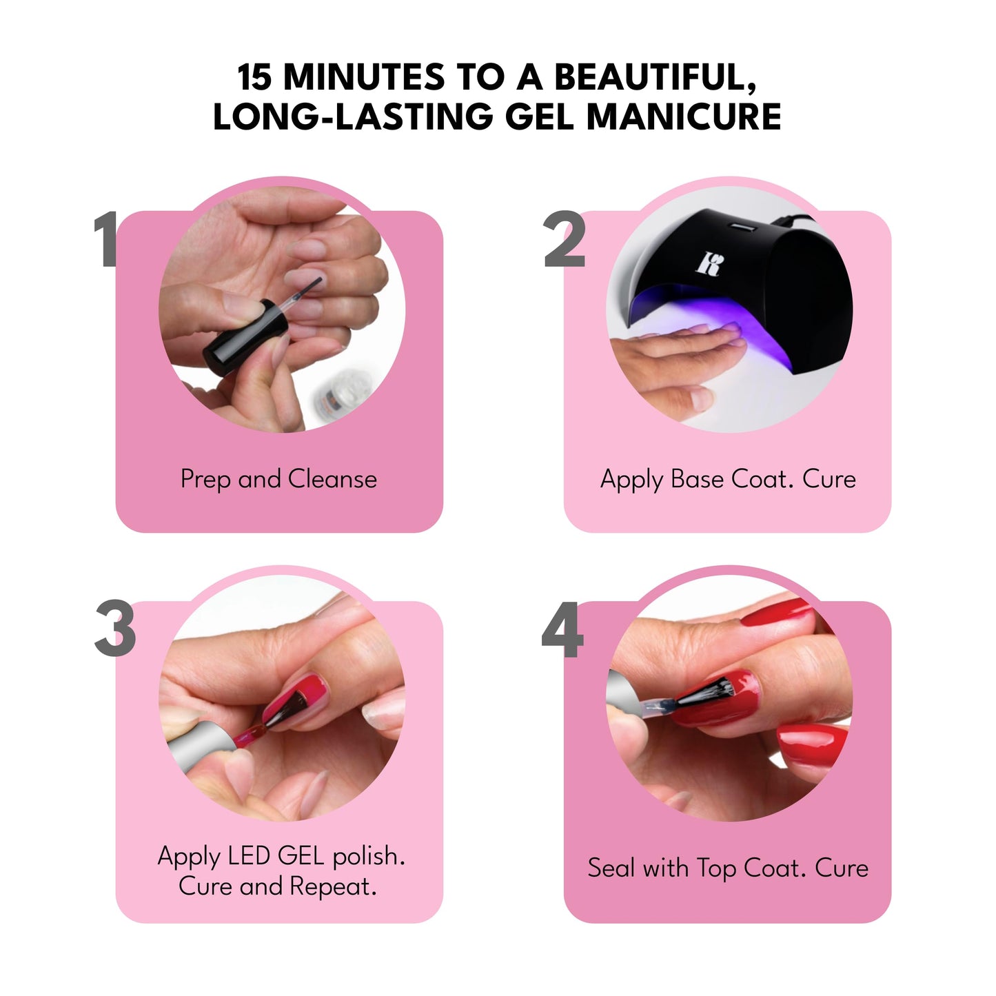 RC Red Carpet Manicure F&P Complete Gel Nail Bundle Must Haves Kit