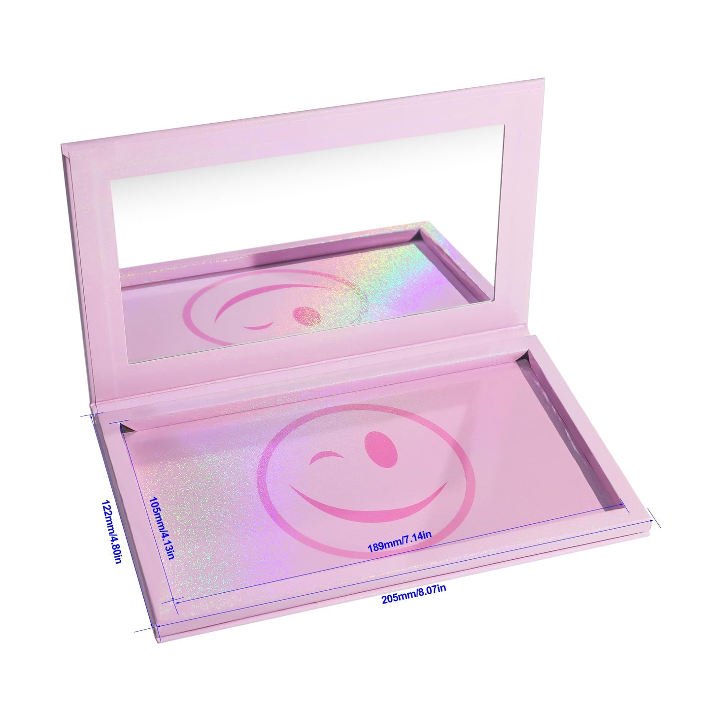 SZDYM Pink Empty Magnetic Palette With Mirror, Cute Empty Makeup Palette for Highlighters Lipstick Blush Powder Eyeshadows
