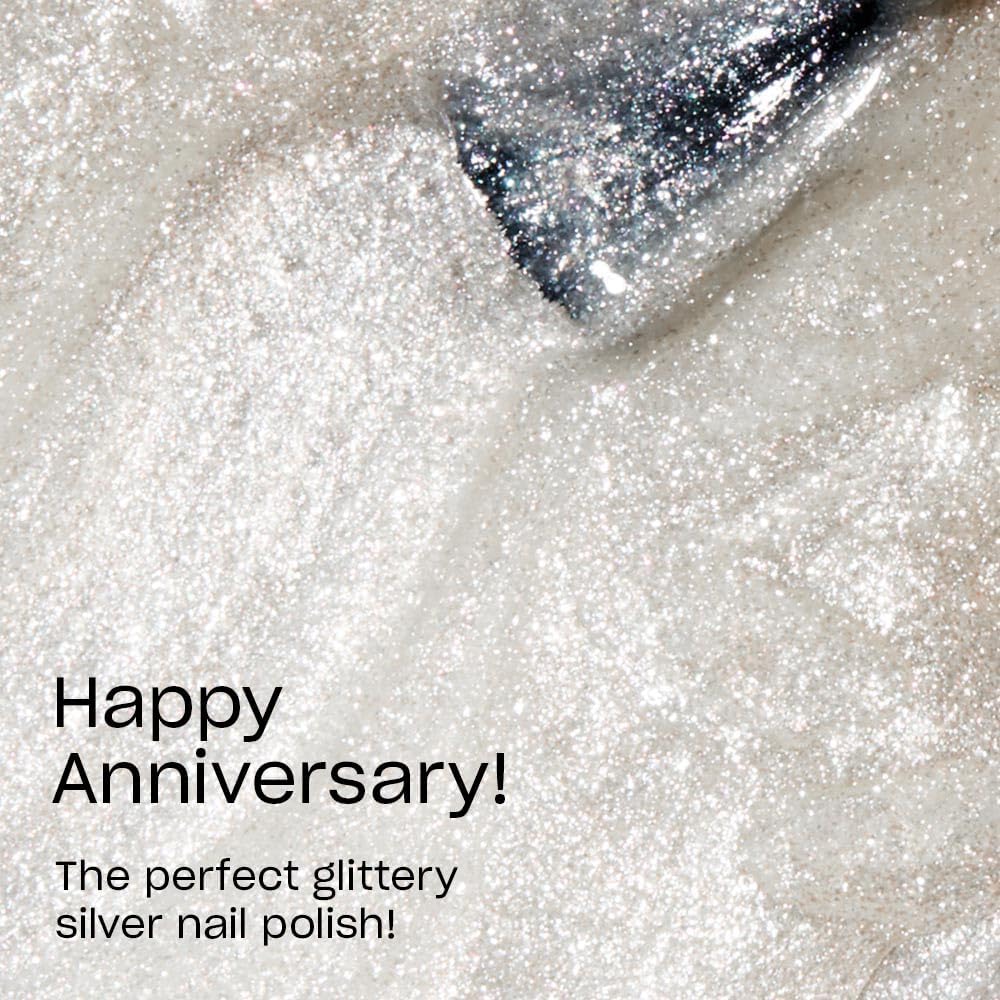 OPI Nail Lacquer Happy Anniversary! | Sheer Soft White Shimmer Chip Resistant Nail Polish | Vegan, Fast Drying, Streak Free