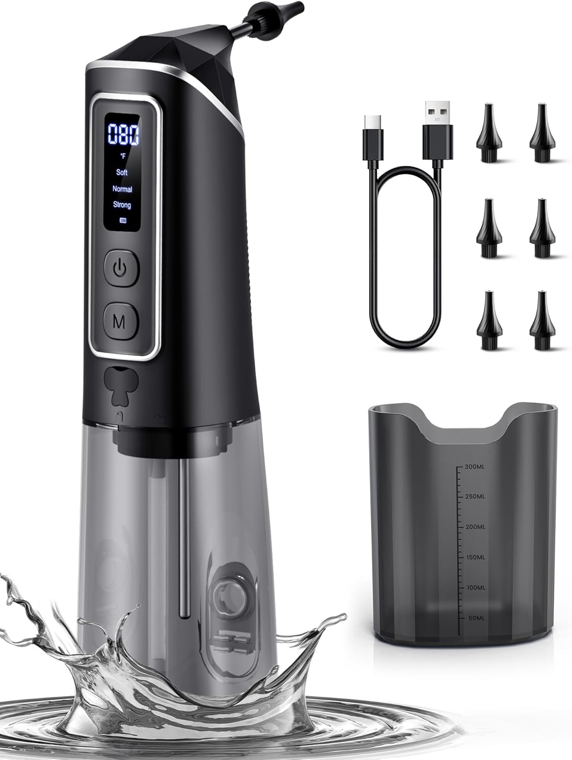 Ear Wax Removal Kit - Safe Electric Ear Cleaner with Water Temp Sensor | USB Rechargeable, IPX7 Waterproof