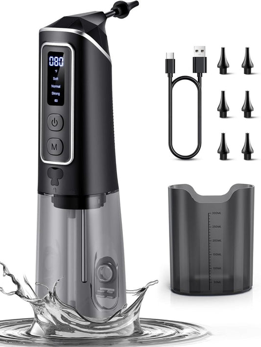 Ear Wax Removal Kit - Safe Electric Ear Cleaner with Water Temp Sensor | USB Rechargeable, IPX7 Waterproof