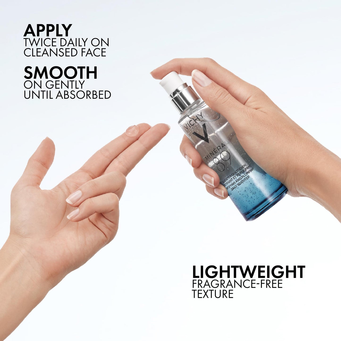 Vichy Mineral 89 Fortifying & Hydrating Daily Skin Booster 50ml, Pure Hyaluronic Acid Serum For Face, Plumps & Hydrates, Repairs Skin Barrier, Lightweight Moisturizing Gel, Fragrance Free & Oil-Free