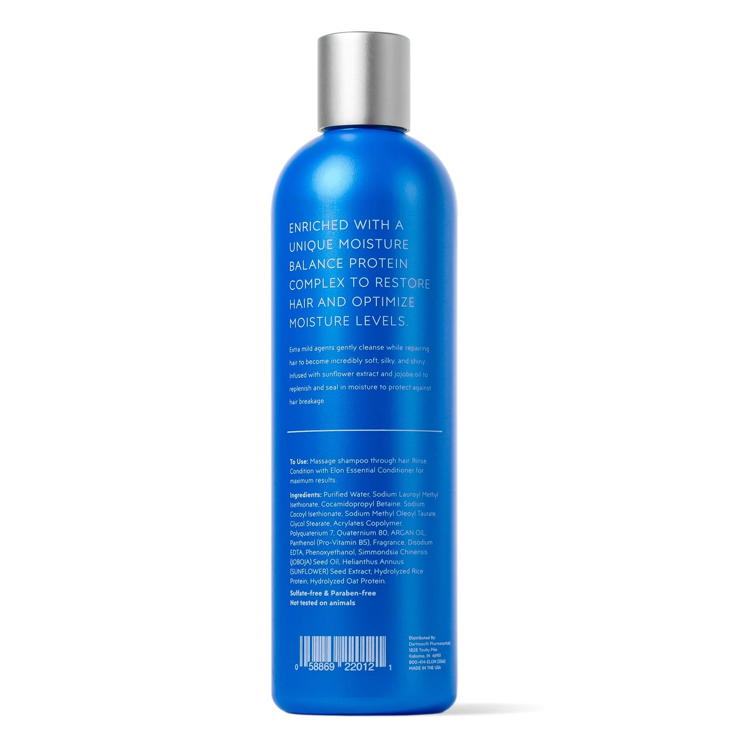 Elon Essential Shampoo for Damaged Hair — For Dry Hair, Color-Safe & Color-Extending Hair Repair & Hydrating Shampoo — Sulfate Free & Paraben Free (12 Fl Oz)