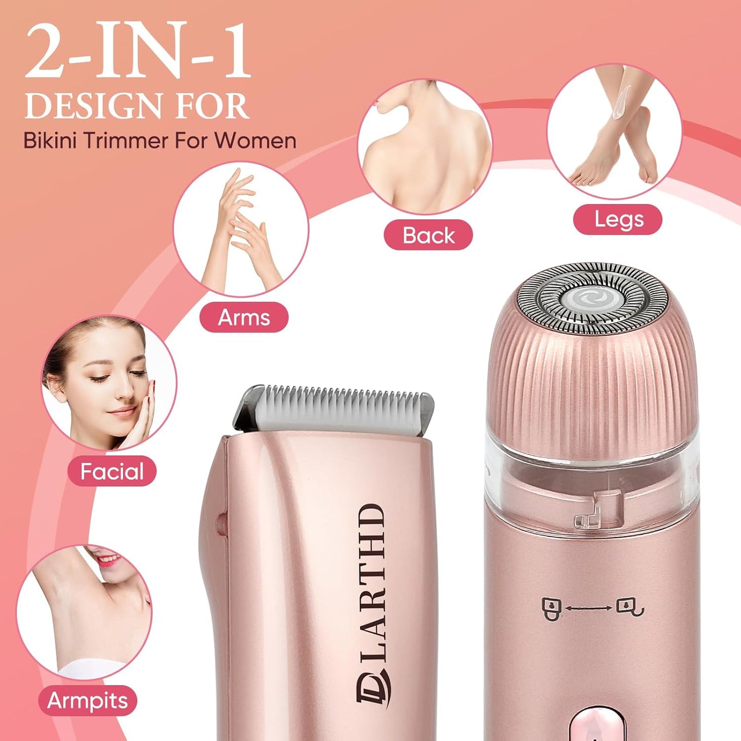 Flawless 2-in-1 Women’s Electric Shaver | Dual Head Bikini Trimmer, IPX7 Waterproof for Wet & Dry Use
