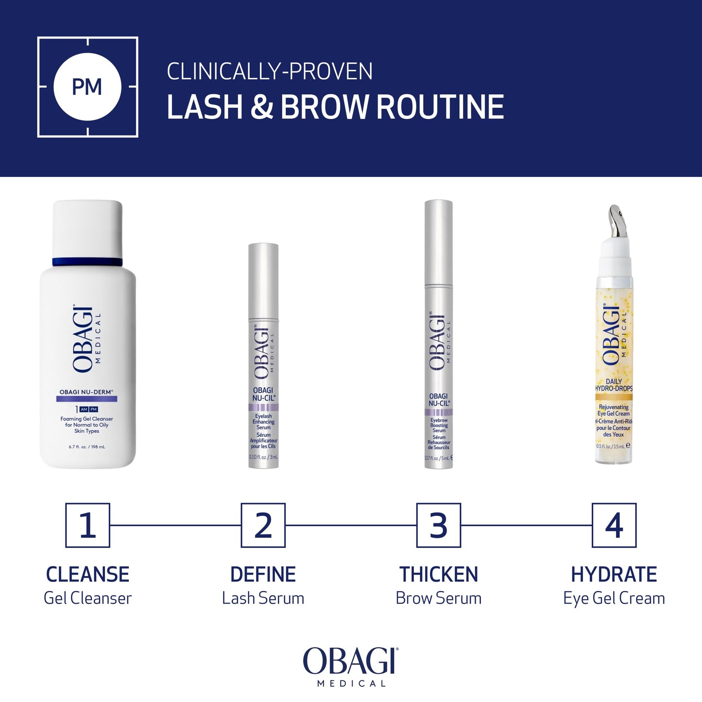 Obagi Nu-Cil Eyelash Enhancing Serum – Nourishing Lash Serum with Biotin for Thicker & More Defined-Looking Lashes – 0.1 oz