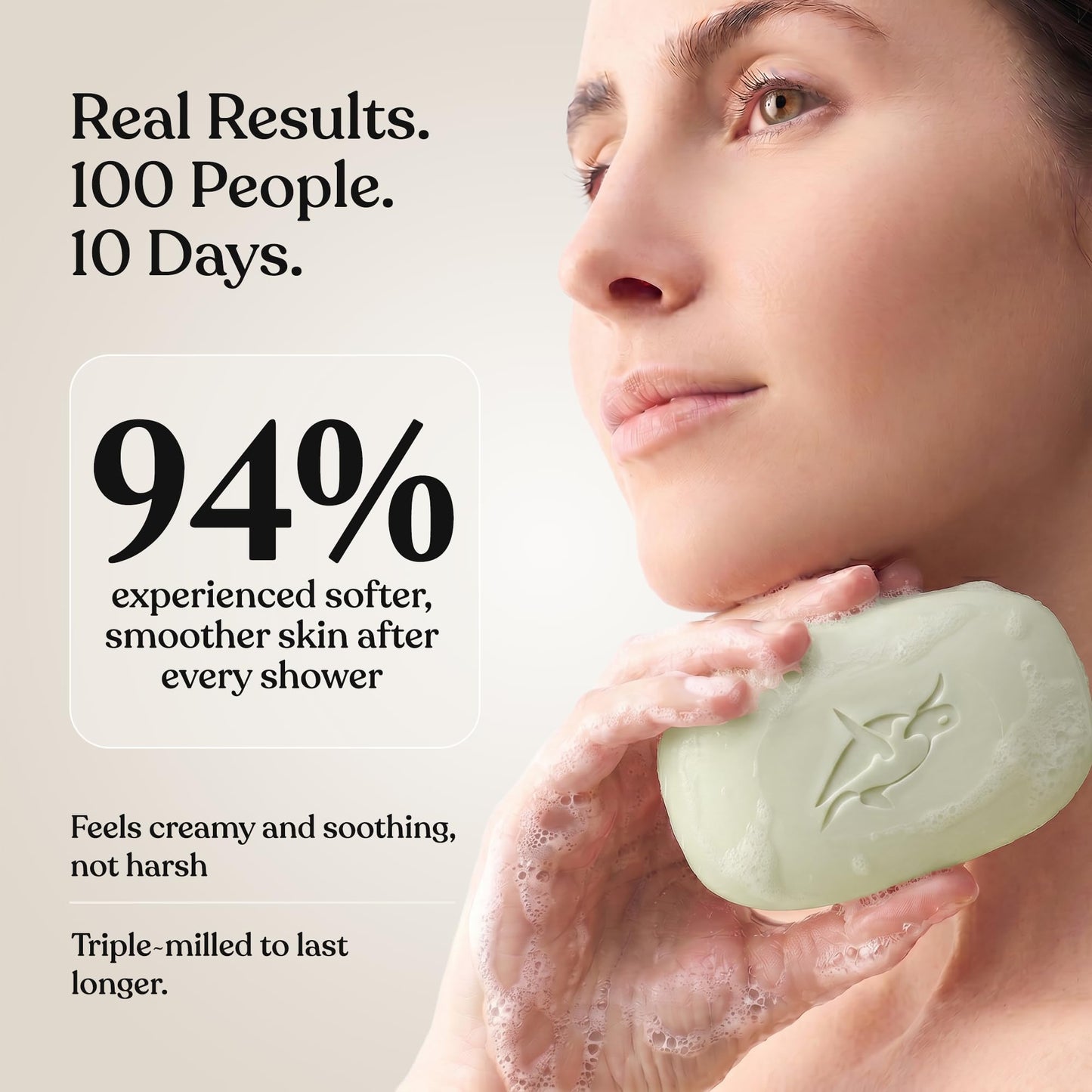 Elliqua No.3 Aloe Vera & Kaolin Clay Soothing Body Skincare Bar - Sulfate Free Cucumber Mint Scented Sensitive Skin Bar Soap - Non Toxic Purifying Triple Milled Plastic Free Body Wash Bar - 3.5 oz