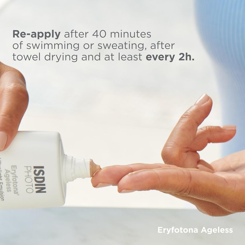 ISDIN Eryfotona Ageless Tinted Mineral Sunscreen SPF 50 - Anti-Aging Face Sunscreen with Zinc Oxide & Vitamin E | Universal Tint, No White Cast