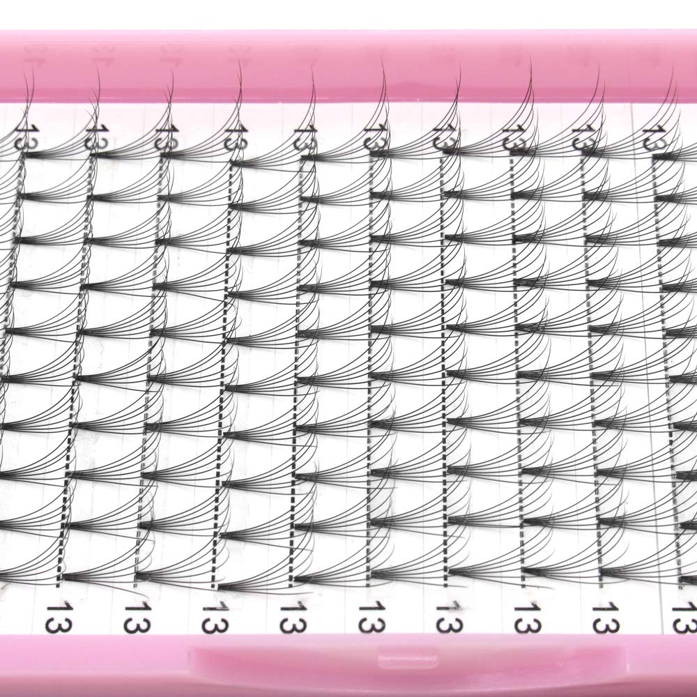 Premade Volume Eyelash Extensions 6D-C-0.07-15 Short Stem Premade Fans Eyelash Extensions 9 to 20 mm Volume Lash Extensions .07 .10 Pre made Lash Fans C D Curl (6D-C-0.07,15mm)