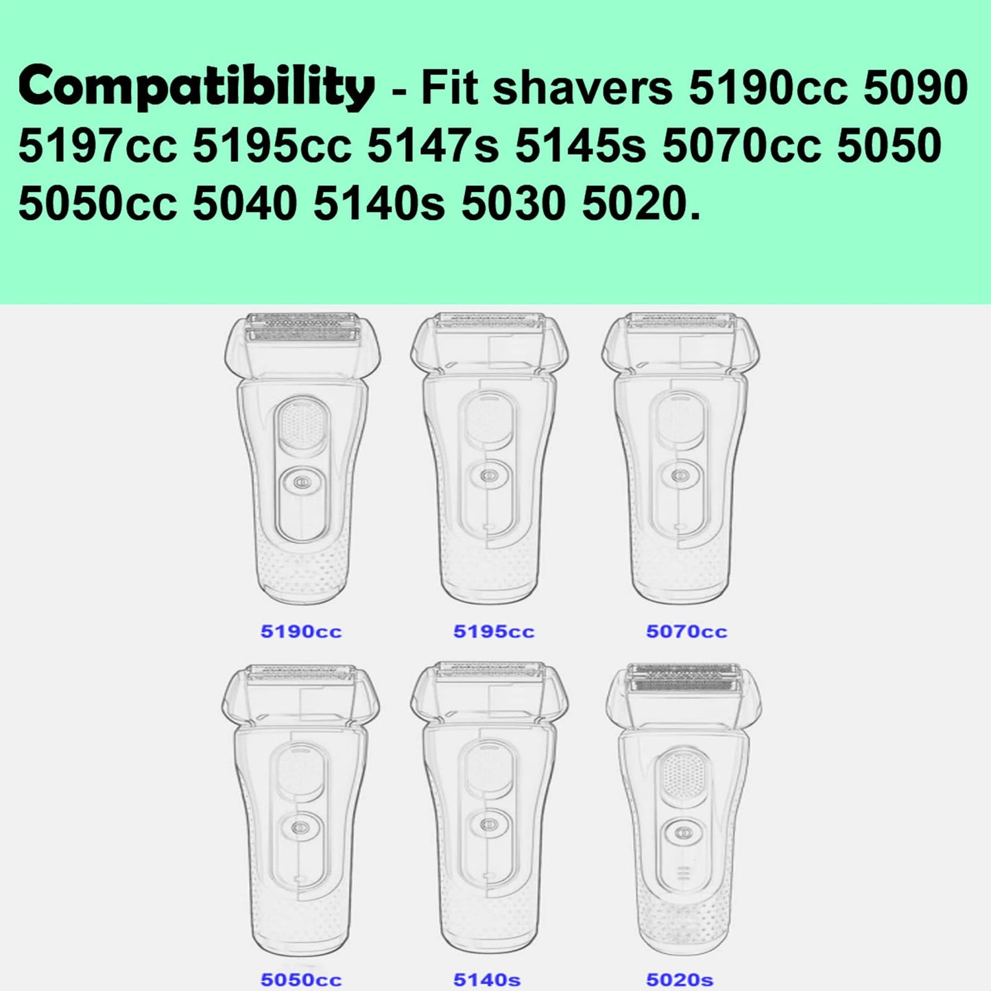 Series 5 Replacement Head 52S for Braun Electric Shaver (1 Count)