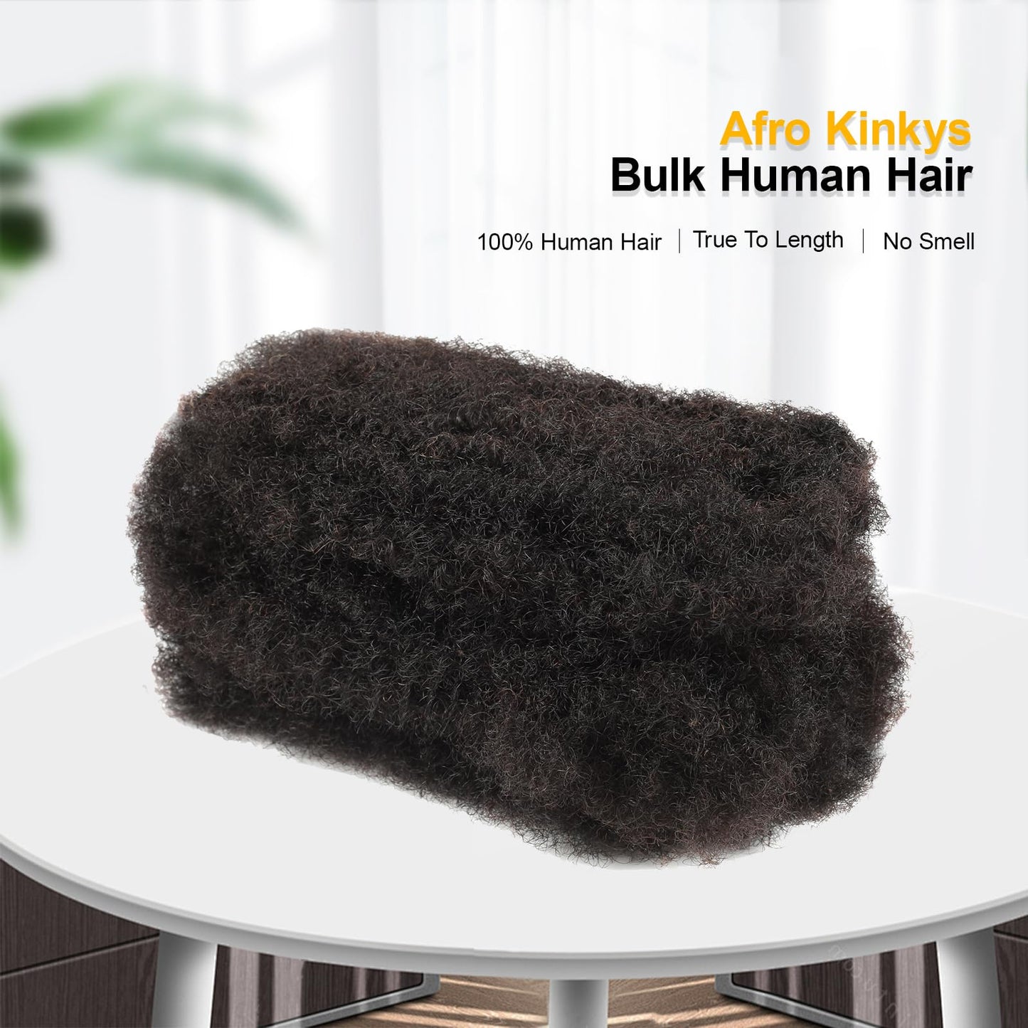 Afro Kinkys Bulk Human Hair 10 Inch 30g, 100% Real 4c Natural Black Kinky Curly Human Hair for Mini Twists, Braiding, Micro Locs, Repair Locs, And Dreadlock Extensions (Pack/2)