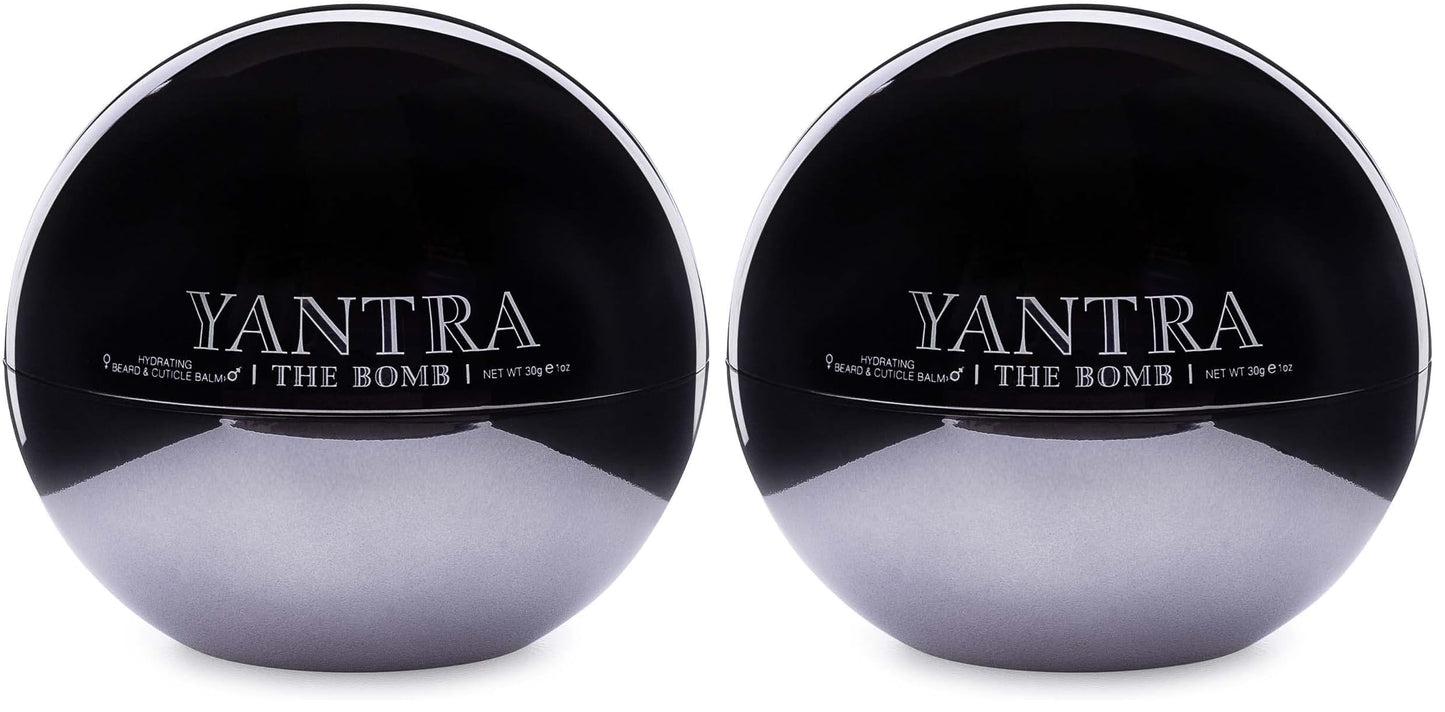 YANTRA Beauty The Bomb Hydrating Beard & Cuticle Balm - Moisturizing, Conditioning Beard and Skin Pomade for Styling, Sculpting and Texture - Smooth, Grease Free - Shea Butter Infused - 1 oz