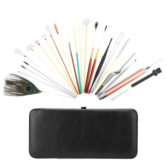 Ear Wax Tool, 23 Kinds of Tools Spiral Double‑Ended Ear Picks Comfortable Ear Wax Removal(23 Classic Black Ear Pick Sets)