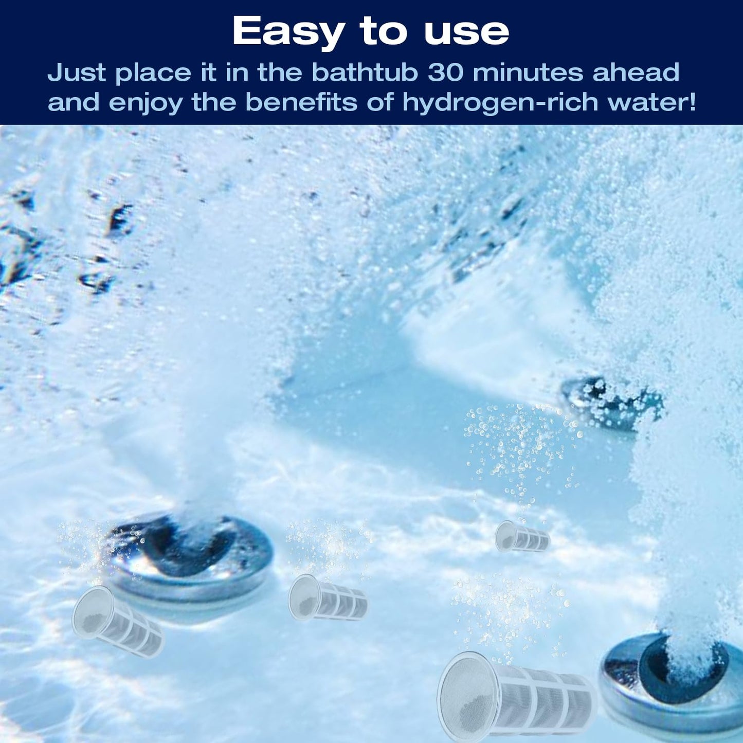 H&G Lifestyles Hydrogen Bath Bombs Beads for Bathing Spa Hot Tub Foot Soak Basin,Hydrogen-Rich H2 Water Soaking for Skin Glow Deep Hydration Anti-Aging Stress Relief