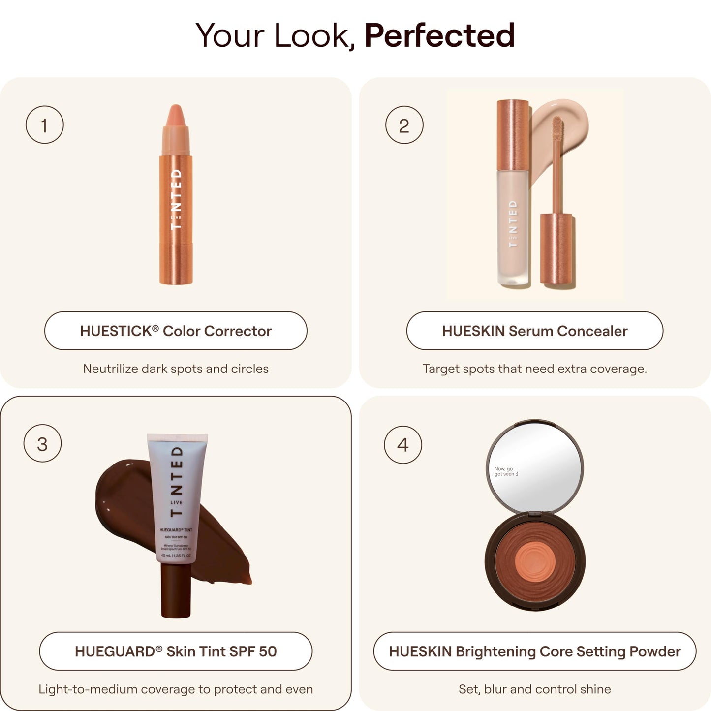 Live Tinted Hueguard Tinted Sunscreen SPF 50 - Mineral Sunscreen for Face, Skin Tint with Buildable Coverage, Dewy Glow Finish, Hydrating, Vegan, Fragrance-Free, Water & Sweat Resistant, Shade 09