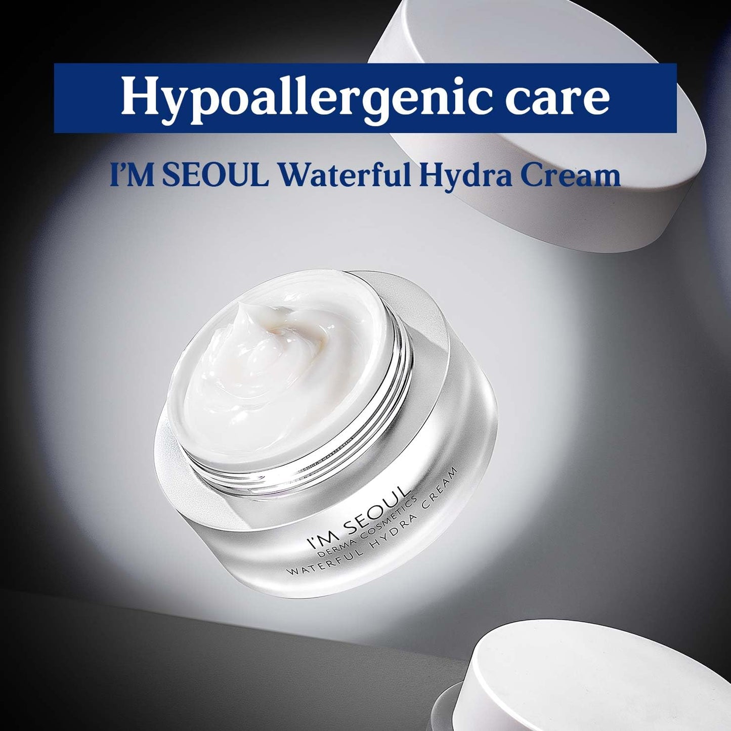 I'M SEOUL Moisturizer Face Cream Waterful Hydra Deep Moisture with Niacinamide, Adenosine and Soothing Allantoin Derma Korean Skincare 1.76 oz