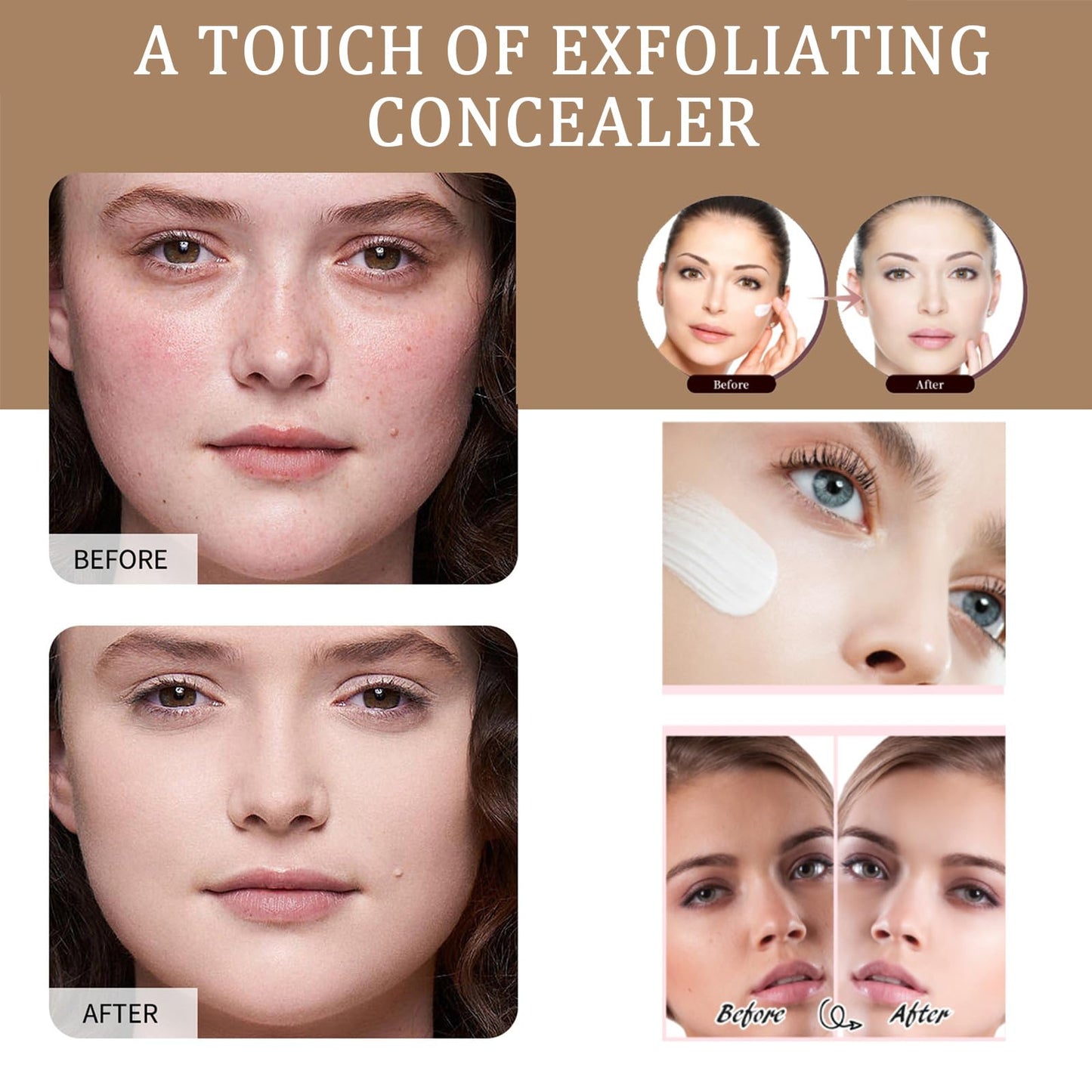 Foundation 4 in 1 - Medium Spectrum with SPF 50+ Inspired, Hydrating Color Changing Foundation Makeup Liquid - Longwearing & Waterproof for Sport, Dancing (Natural Color)