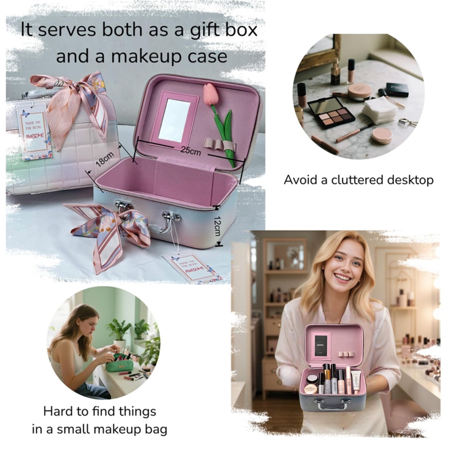Thank You Gifts for Women, 10PCS Spa Set – Includes Pearl Necklace, Candle, Cosmetic Bag – Perfect for Teachers, Coworkers, Moms, Nurses & Friends