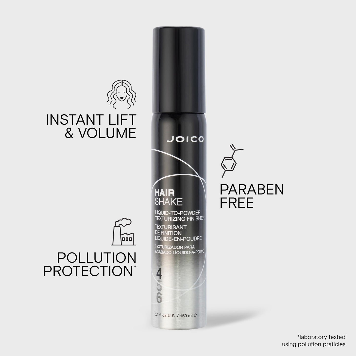 Joico Hair Shake Liquid-To-Powder Texturizing Finisher | For Most Hair Types | Long-Lasting Volume | Instant Lift | Quick Dry Finish | Protects Against Pollution | Paraben Free