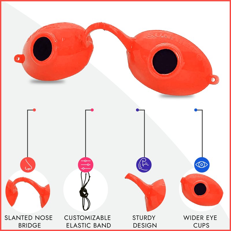 Super Sunnies UV Eye Protection FDA Compliant Eyeshields, Tanning Bed Goggles, Red Light Theraphy Glasses with Strap - 12 Pack Random