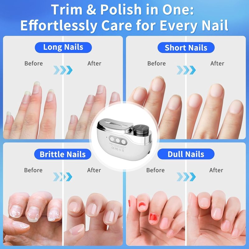 Automatic Electric Nail Clipper, 2025 New Electric Nail Clippers for Seniors with LED Light & 2 Speeds